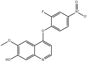 4-(2-氟-4-硝基苯氧基)-6-甲氧基-7-羟基喹啉 结构式