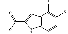 5-氯-4-氟-1H-吲哚-2-羧酸甲酯 结构式