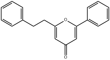 2-苯乙基-6-苯基-吡喃-4-酮 结构式