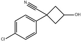 1-(4-chlorophenyl)-3-hydroxycyclobutane-1-carbonitrile 结构式