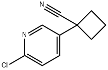 1-(6-氯-3-吡啶)环丁烷甲腈 结构式
