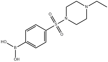 4-(4-乙基哌嗪-1-基磺酰)苯基硼酸 结构式