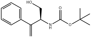 N-[(1S)-1-(羟甲基)-2-苯基-烯丙基]氨基甲酸叔丁酯 结构式