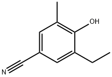 3-乙基-4-羟基-5-甲基苯甲腈 结构式