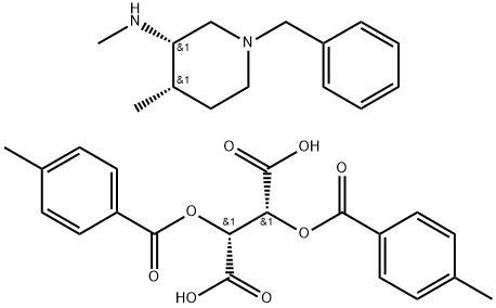 (3R,4R)-1-苄基-N,4- 二甲基哌啶-3-胺盐酸盐 结构式