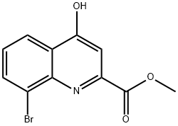4-羟基-8-溴喹啉-2-羧酸甲酯 结构式