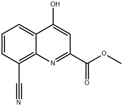 8-氰基-4-羟基喹啉-2-羧酸甲酯 结构式