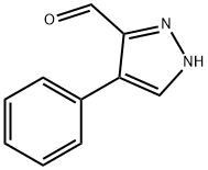 4-苯基-1H-吡唑-3-甲醛 结构式