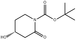 4-羟基-2-氧代哌啶-1-羧酸叔丁基酯 结构式