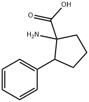 1-氨基-2-苯基环戊烷羧酸 结构式