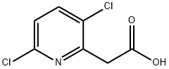 (3,6 - 二氯吡啶-2 - 基)乙酸 结构式