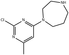 1-(2-氯-6-甲基-嘧啶-4-基)-[1,4]二氮杂环庚烷 结构式