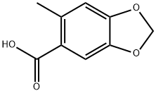 6-甲基苯并[D][1,3]1,3-二氧杂环戊烯-5-羧酸 结构式