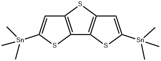 2,6-二(三甲基锡)-二噻吩并[3,2-B:2',3'-D]噻吩 结构式