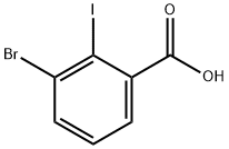 2-碘-3-溴苯甲酸 结构式
