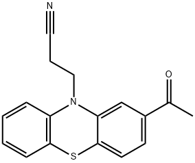 2-Acetyl-10H-phenothiazine-10-propanenitrile 结构式