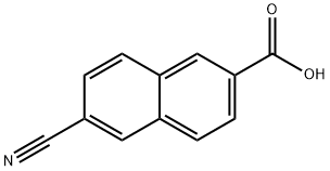 6-氰基-2-萘甲酸 结构式