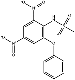 4',6'-二硝基-2'-苯氧基甲烷磺酰苯胺 结构式