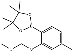 2-(2-(MethoxyMethoxy)-4-Methylphenyl)-4,4,5,5-tetraMethyl-1,3,2-dioxaborolane 结构式