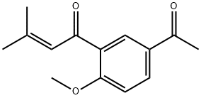 1-(5-乙酰基-2-甲氧基苯基)-3-甲基丁-2-烯-1-酮 结构式