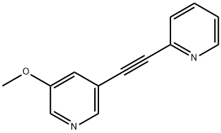 3-甲氧基-5-(2-吡啶基乙炔基)吡啶 结构式