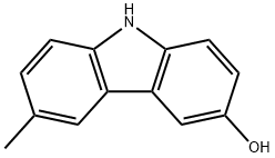 3-甲基-6-羟基咔唑 结构式
