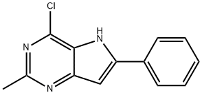 4-Chloro-2-Methyl-6-phenyl-5H-pyrrolo[3,2-d]pyriMidine 结构式