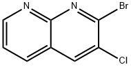 2-溴-3-氯-1,8-萘啶 结构式
