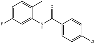 4-氯-N-(5-氟-2-甲基苯基)苯甲酰胺 结构式