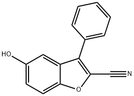 5-羟基-3-苯基苯并呋喃-2-甲腈 结构式