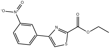 4-(3-硝基苯基)噻唑-2-甲酸乙酯 结构式