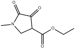 ETHYL 1-METHYL-4,5-DIOXOPYRROLIDINE-3-CARBOXYLATE 结构式