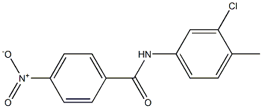 N-(3-氯-4-甲基苯基)-4-硝基苯甲酰胺 结构式