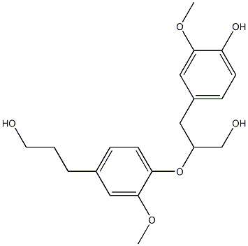 1-(4-羟基-3-甲氧基苯基)-2-[2-甲氧基-4-(3-羟基丙基)苯氧基]-3-丙醇 结构式