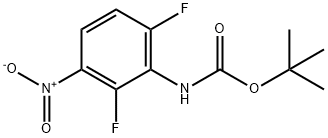 (2,6-二氟-3-硝基苯基)氨基甲酸叔丁酯 结构式