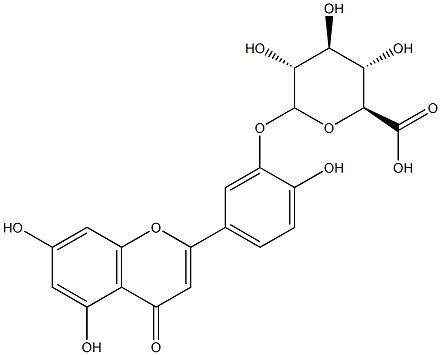 木犀草素-3'-葡萄糖醛酸苷 结构式