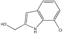 (7-氯-1H-吲哚-2-基)甲醇 结构式