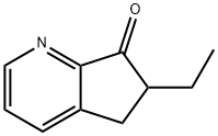 6-乙基-5,6-二氢-7H-2,3-环戊烯并吡啶-7-酮 结构式