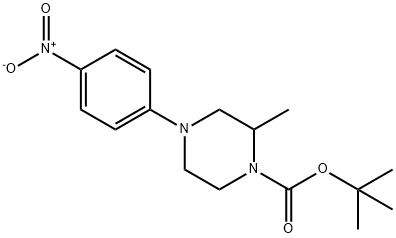 2-甲基-4-(4-硝基-苯基)-哌嗪-1-羧酸叔丁酯 结构式