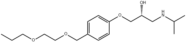(2R)-1-[异丙基氨基]-3-[4-[(2-丙氧基乙氧基)甲基]苯氧基]-2-丙醇 结构式
