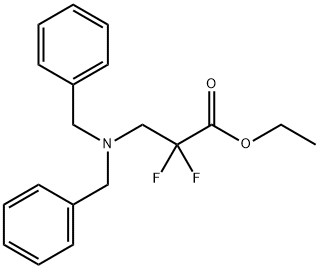 3-(二苄基氨基)-2,2-二氟丙酸乙酯 结构式