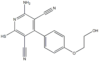 2-AMino-4-[4-(2-hydroxyethoxy)phenyl]-6-sulfanylpyridine-3,5-dicarbonitrile 结构式