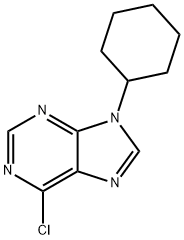 6-Chloro-9-cyclohexyl-9H-purine 结构式