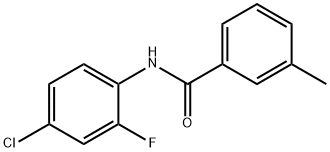 N-(2-氟-4-氯苯基)-3-甲基苯甲酰胺 结构式