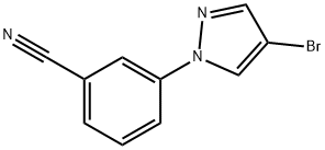 3-(4-溴-1H-吡唑-1-基)苯腈 结构式