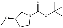 (R)-3-甲氧基-吡咯烷-1-羧酸叔丁酯 结构式