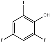 2,4-二氟-6-碘苯酚 结构式