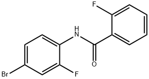 N-(4-溴-2-氟苯基)-2-氟苯甲酰胺 结构式