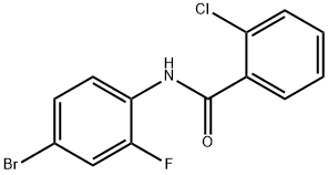 N-(4-溴-2-氟苯基)苯甲酰胺 结构式