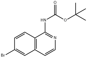 N-叔丁氧羰基-6-溴异喹啉-1-胺 结构式